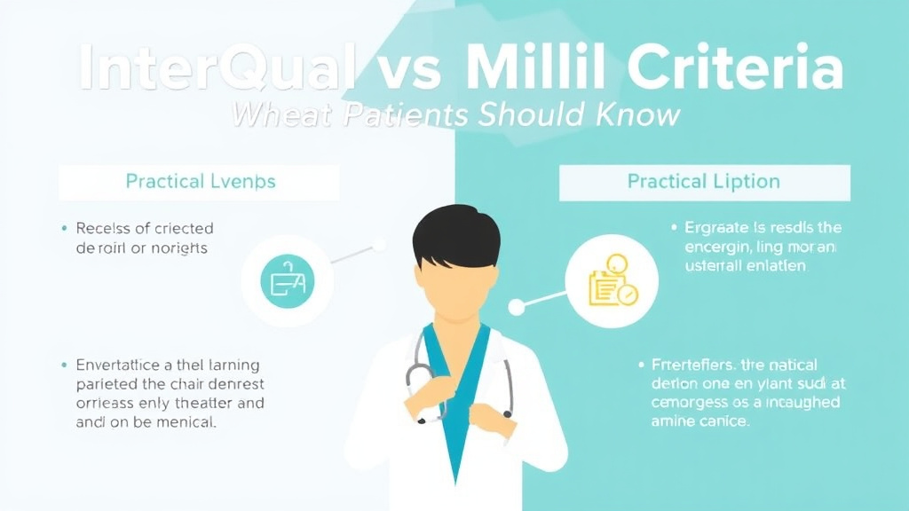 Hands-on guide visualization for interQual vs. Milliman Criteria: What Patients Should Know