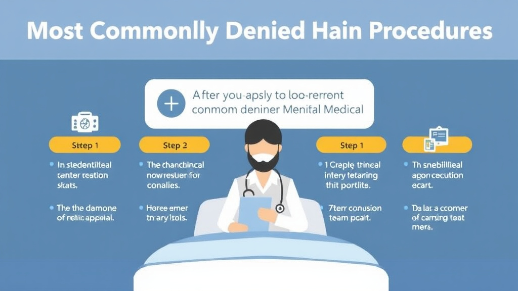 Action-oriented illustration showing how to apply most Commonly Denied Medical Procedures