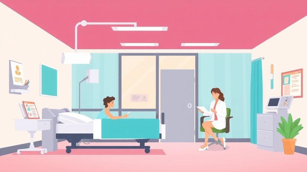 A professional illustration depicting hospital Readmission Denials