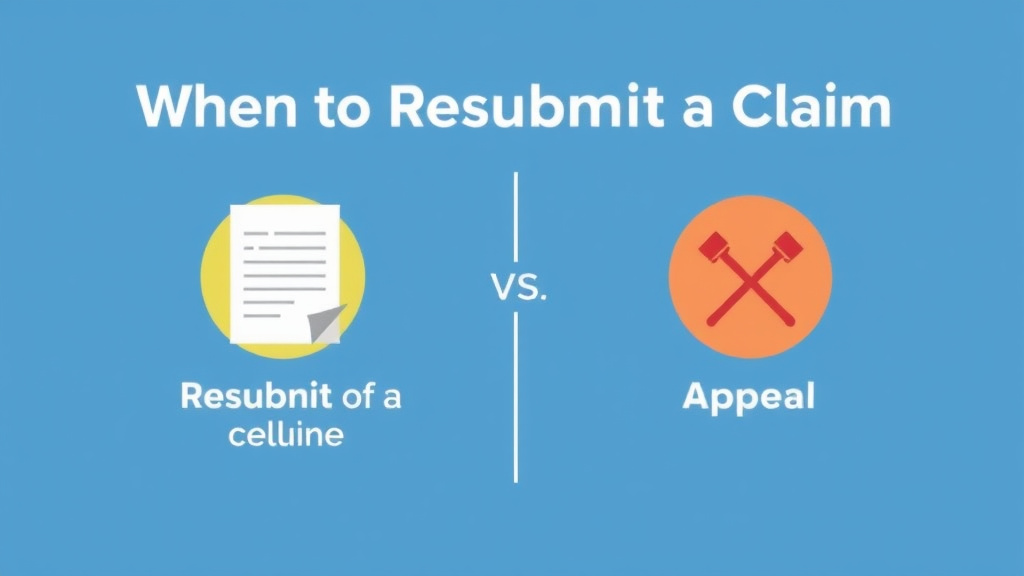Hands-on guide visualization for when to Resubmit a Claim vs. When to Appeal