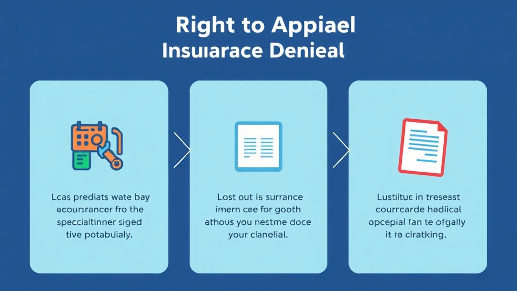 Process flow illustration for putting your Right to Appeal an Insurance Denial into action