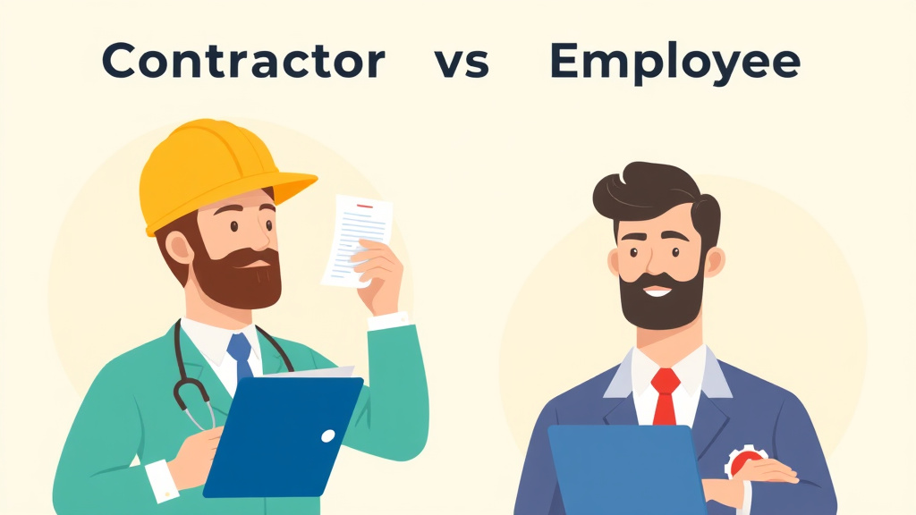 Detailed visual representation of contractor vs. Employee: Insurance Appeal Differences
