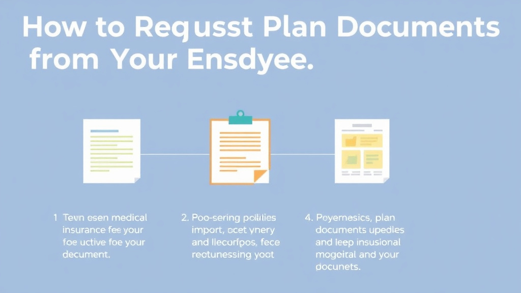 Action-oriented illustration showing how to apply request Plan Documents from Your Employer