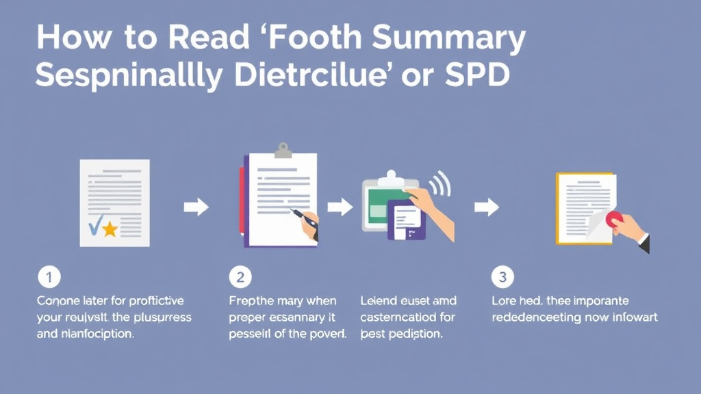 Action-oriented illustration showing how to apply read Your Summary Plan Description (SPD)