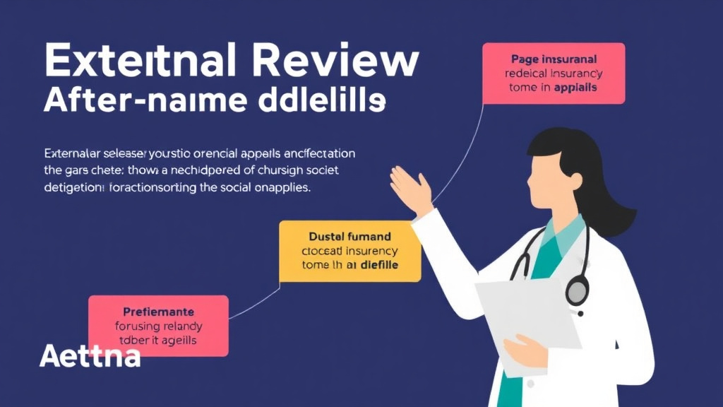 Process flow illustration for putting aetna External Review After {name} Denial into action