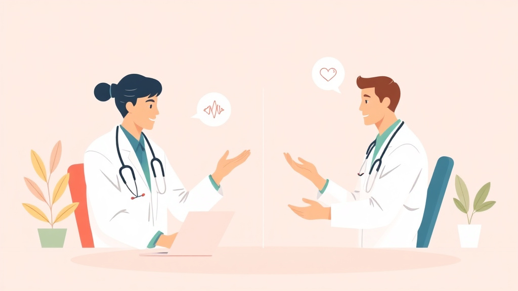 Conceptual diagram showing how alignment Health Plan Peer-to-Peer Review Process works in practice