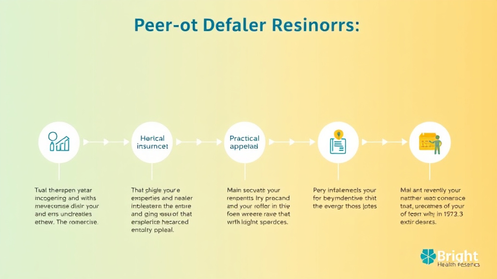 Action-oriented illustration showing how to apply bright Health Peer-to-Peer Review Process