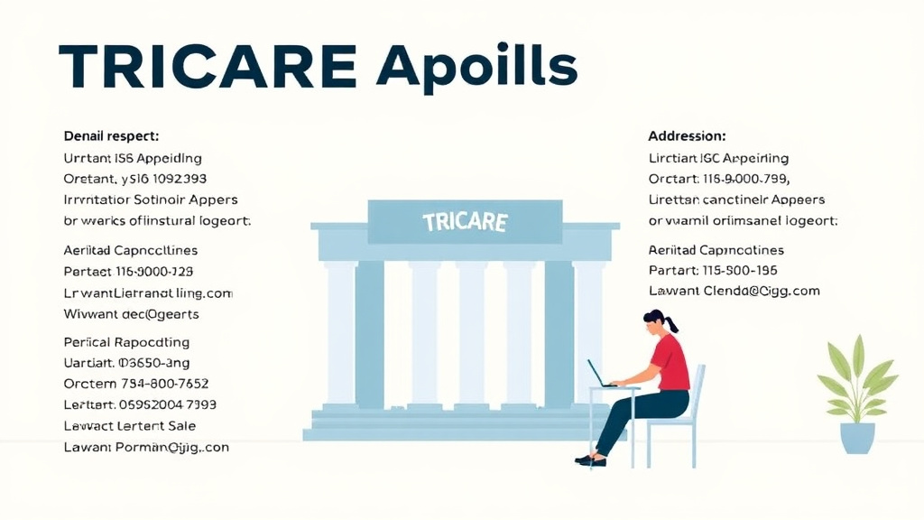 Illustration breaking down the fundamentals of TRICARE Appeals Contact Information and Addresses