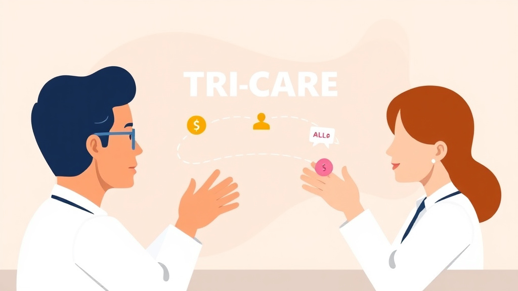 Conceptual diagram showing how TRICARE Peer-to-Peer Review Process works in practice