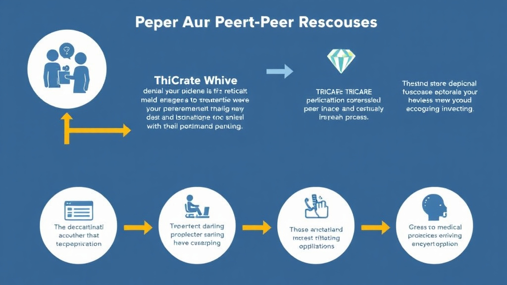 Process flow illustration for putting TRICARE Peer-to-Peer Review Process into action
