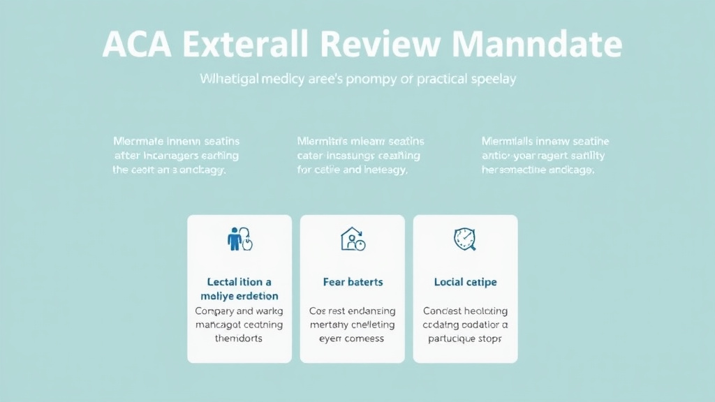 Practical checklist visual for ACA External Review Mandate