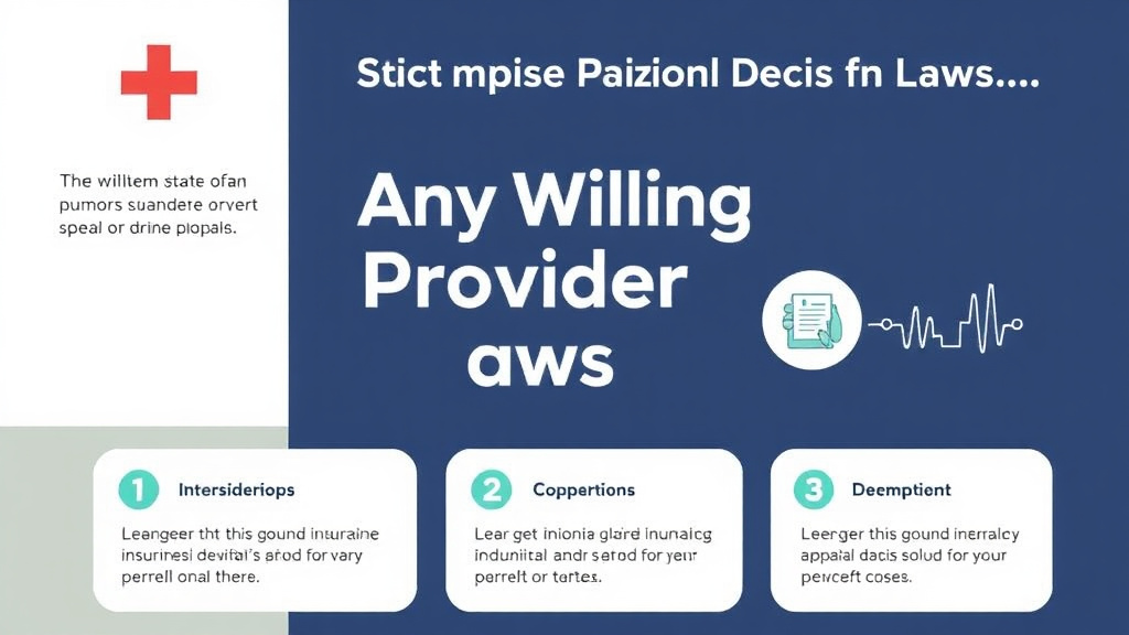 Process flow illustration for putting any Willing Provider Laws by State into action