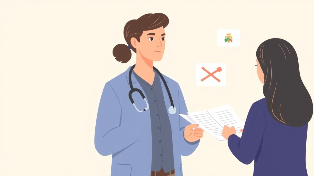 A professional illustration depicting CMS Coverage Determination Process