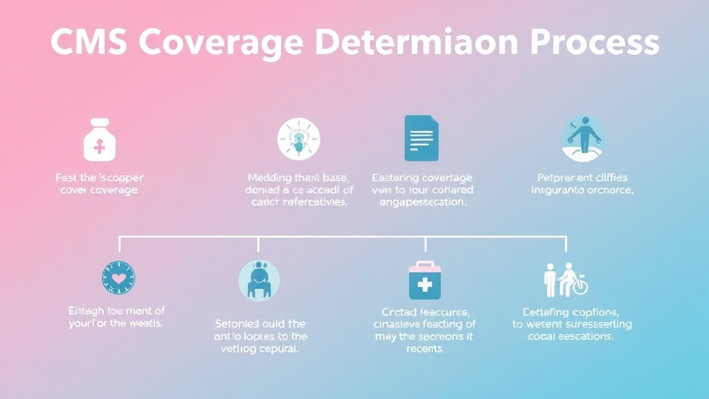 Real-world application diagram for CMS Coverage Determination Process