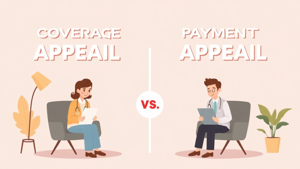 Educational graphic covering the essentials of coverage Appeal vs. Payment Appeal
