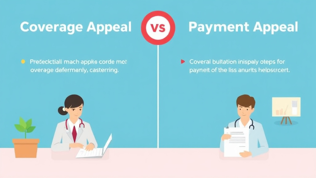 Process flow illustration for putting coverage Appeal vs. Payment Appeal into action
