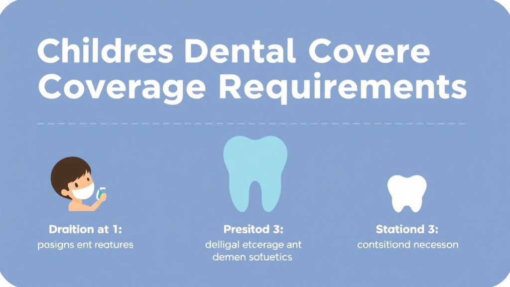 Practical checklist visual for children's Dental Coverage Requirements
