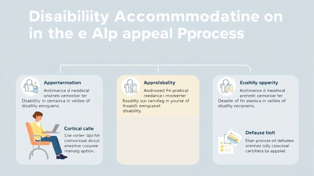 Action-oriented illustration showing how to apply disability Accommodations in the Appeals Process