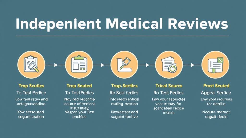 Process flow illustration for putting independent Medical Review Laws by State into action