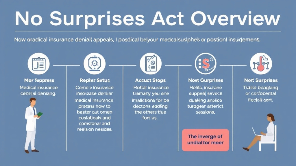Process flow illustration for putting no Surprises Act Overview into action