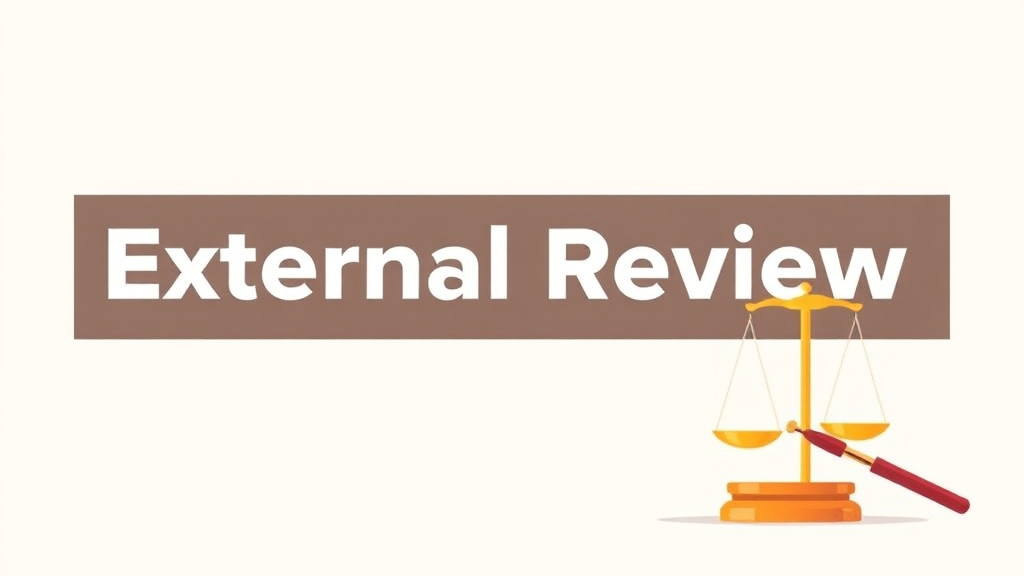A professional illustration depicting state External Review Laws by State