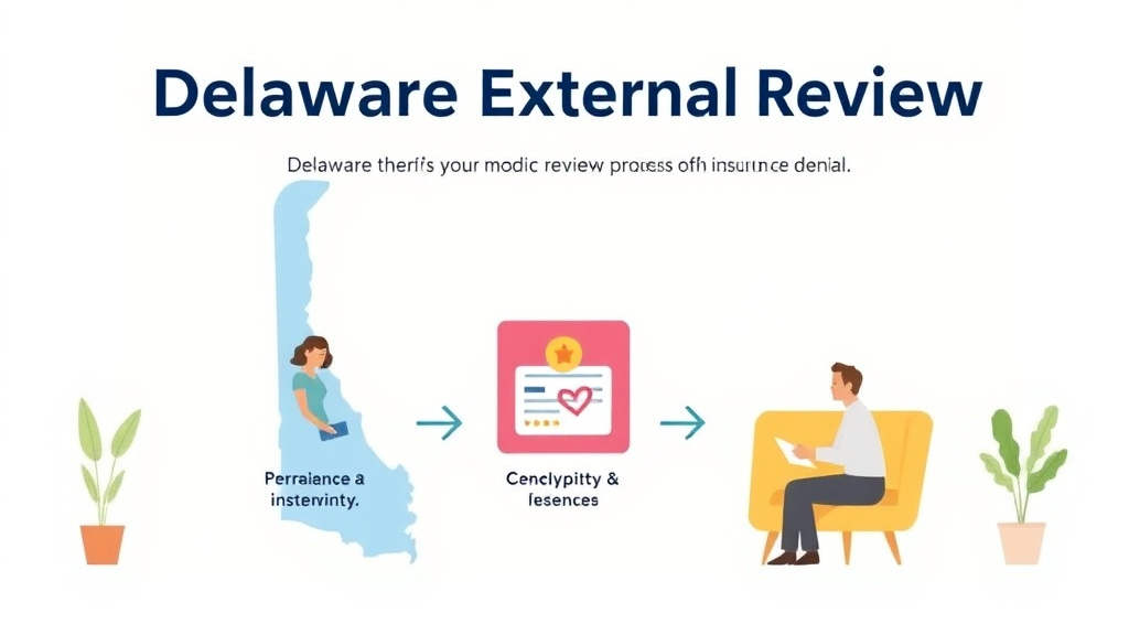 Educational graphic covering the essentials of delaware External Review Process for Insurance Denials