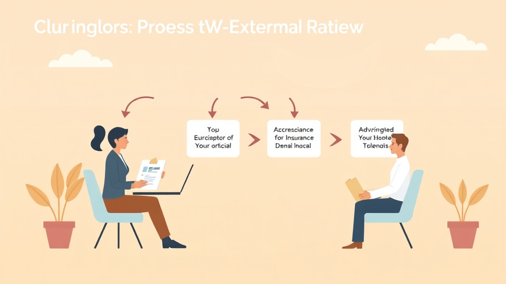 A professional illustration depicting florida External Review Process for Insurance Denials