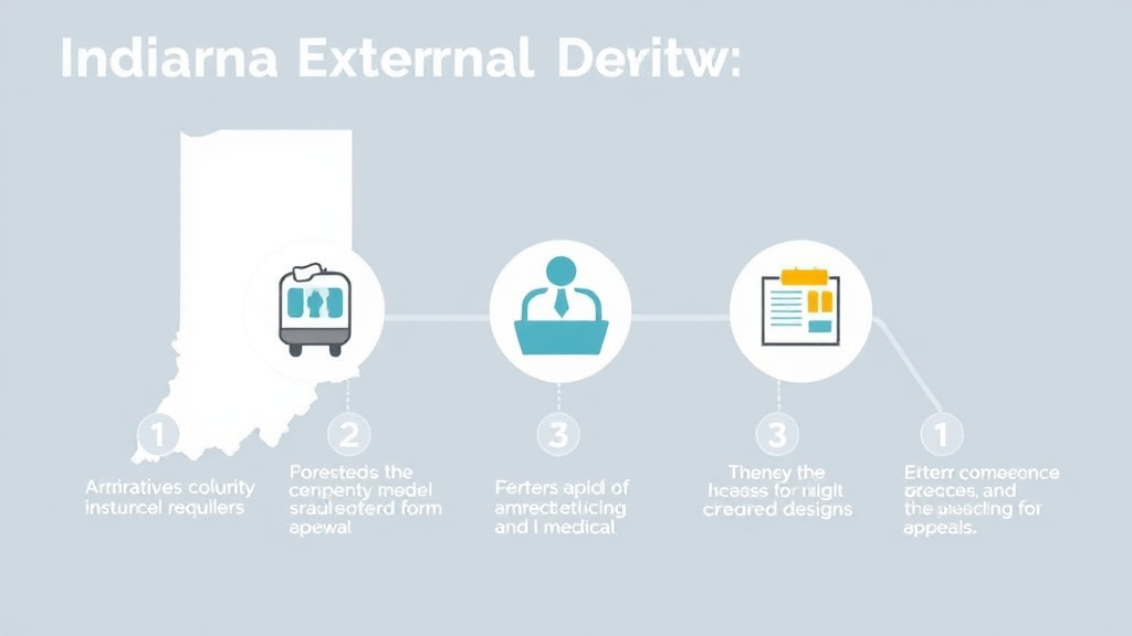 Action-oriented illustration showing how to apply indiana External Review Process for Insurance Denials