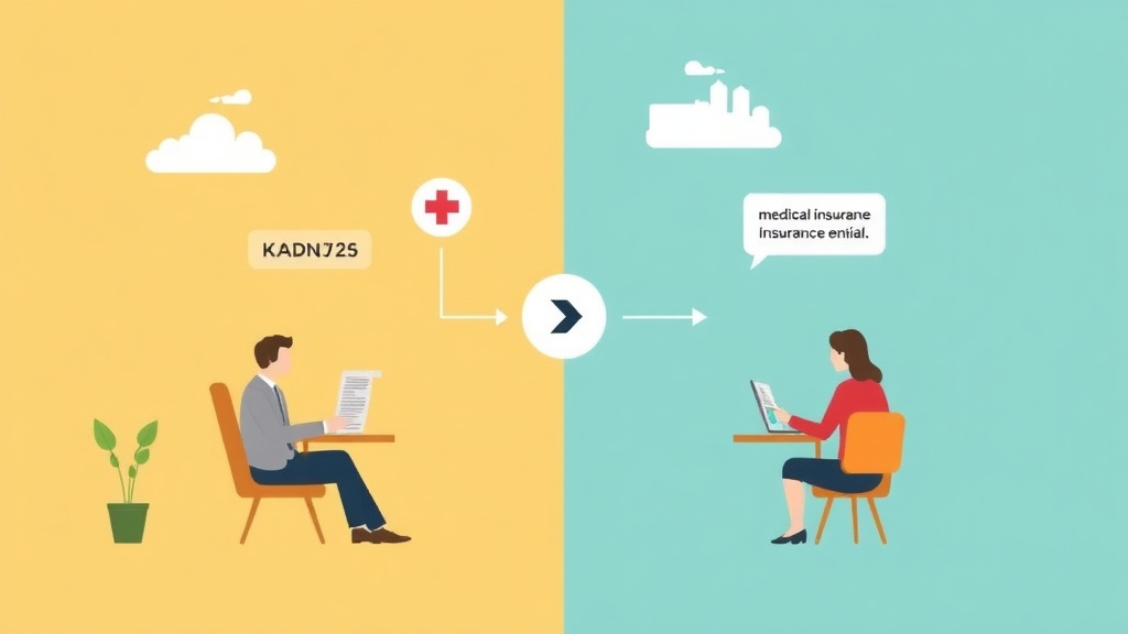 A professional illustration depicting kansas External Review Process for Insurance Denials