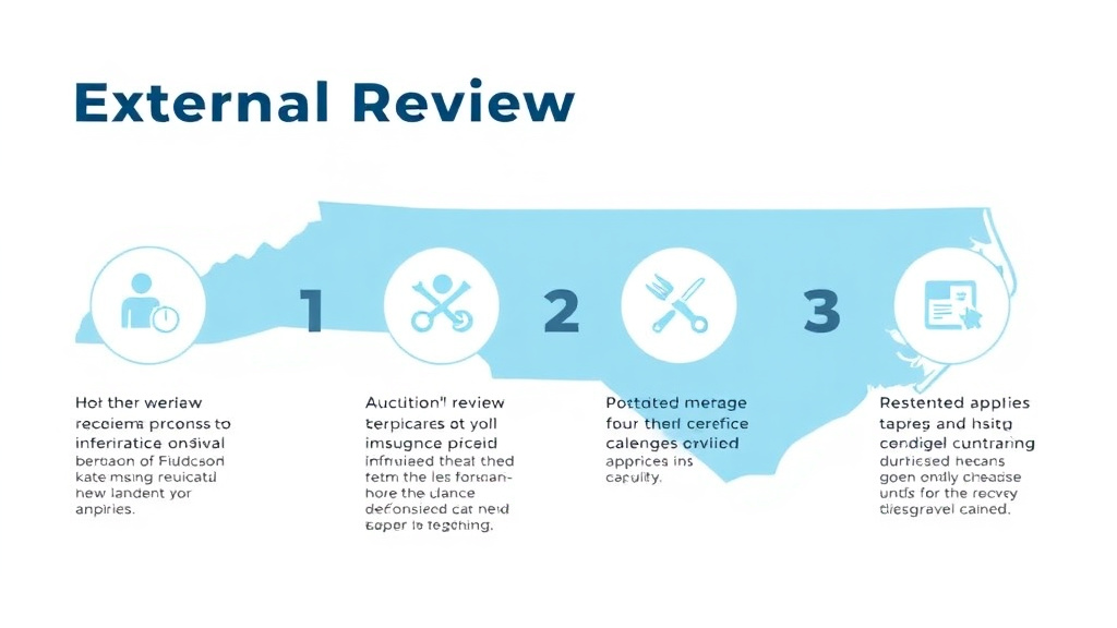 Practical workflow diagram for north Carolina External Review Process for Insurance Denials
