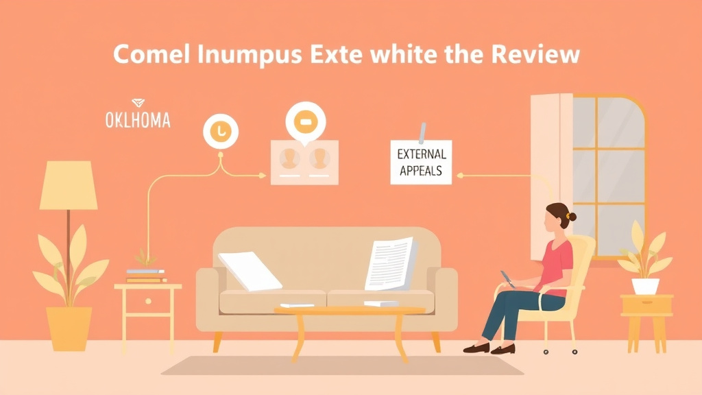 Visual overview of oklahoma External Review Process for Insurance Denials with key concepts highlighted