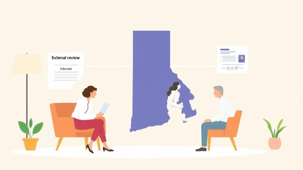 Detailed visual representation of rhode Island External Review Process for Insurance Denials